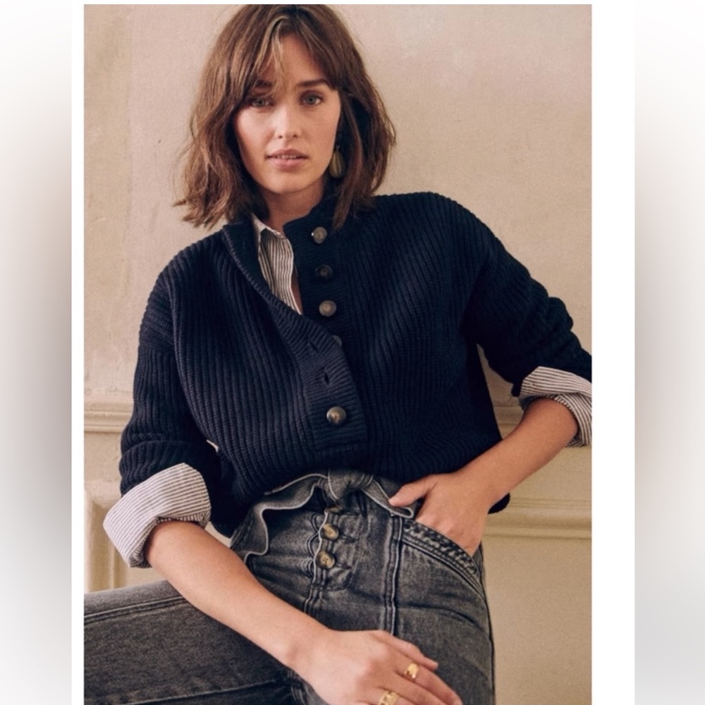 Sezane pull Lucas sweater Marine